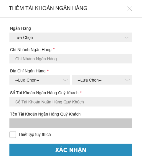Thêm tài khoản ngân hàng trước khi rút tiền W88 Thêm tài khoản ngân hàng trước khi rút tiền W88