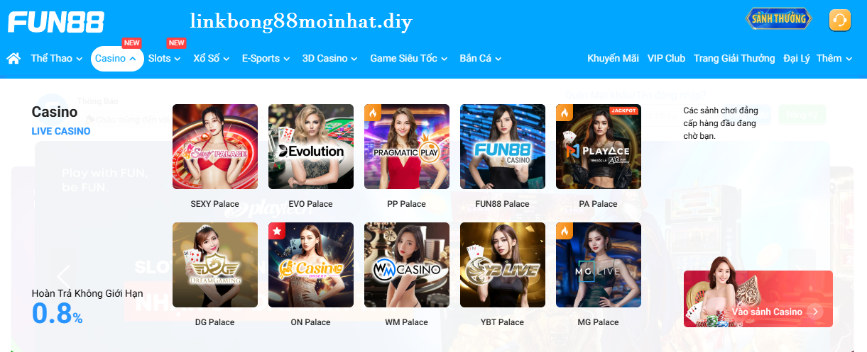 Thưởng khuyến mãi tại casino fun88 Thưởng khuyến mãi tại casino fun88